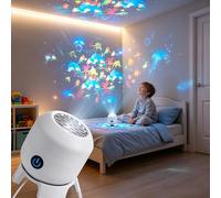 PGonline Dynamic Rotating LED Projector Light, USB Ocean Projector with 360 Rotating, Gifts for Kids Birthday, Night Light Projector for Bedroom, Party, Home