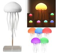PGonline Jellyfel's Dancing Jellyfish Lamp, LED Cute Jellyfish Night Light，Floating Voice Control Jellyfish Lamp with Dancing Legs, RGB Gradient Jellyfish Bedside Lamp, The Jellyfel Lamp