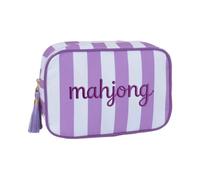 PGORSDOR Personalized Embroidered Makeup Bag, Custom Cosmetic Bag for Women, Embroidered Cosmetic Travel Pouch, Purple, Modern