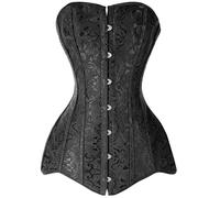 PGPBVLVGHM Women's Sexy Corsets, Bustiers, Top, Overbust Corset, Bustier, Long Torso, Slimming, Body Shaping, Plus Size(Schwarz,XXL)