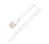 Pgqjfks Full Grain Leather Watch Strap 10 mm-22 mm Handmade Leather Strap Bracelet Accessories, White-rose Gold, 20mm