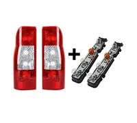 PGQSQVTXF For F&ord For Transit MK7 2006-2014 Car Rear Bumper Reflector Rear Tail Lamp Brake Light+circuit Board 6C11-13405-AD 6C11-13404-AD Car Rear Light Assemblies(With Bulb Pair)