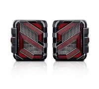 PGQSQVTXF LED Tail Lights For Jeep For Wrangler JL JLU 2018+ Daytime Running Light Car Rear Brake Lamp Turn Signal Reverse Light Car Rear Light Assemblies(Clear)