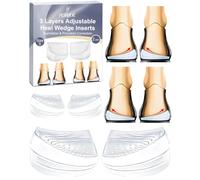 PGRODE 2 Pairs Foot Supination Correction Insoles, 3 Layers Adjustable Silicone Medial Lateral Heel Wedge, Over-Pronation Corrective Inserts for Women Men Feet Alignment, Bow Legs, Knee Pain (S)
