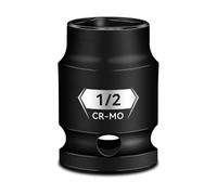 pgroup 1/2-Inch Drive Female Pipe Plug Socket, Impact SAE (1/2 inch), Chamfered 4 Point Square Socket, Cr-Mo Steel