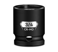 pgroup 1/2-Inch Drive Female Pipe Plug Socket, Impact SAE (3/4 inch), Chamfered 4 Point Square Socket, Cr-Mo Steel