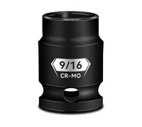 pgroup 1/2-Inch Drive Female Pipe Plug Socket, Impact SAE (9/16 inch), Chamfered 4 Point Square Socket, Cr-Mo Steel