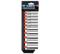 pgroup 10PCS 1/2” Drive Deep Socket Set, Metric (10mm-19mm), 6-Point, Cr-V Steel, Chrome Plated Socket With Hanging Bracket, Cover Most Commonly Sizes