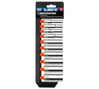 pgroup 10PCS 1/2” Drive Deep Socket Set, SAE (3/8"-15/16"), 6-Point, Cr-V Steel, Chrome Plated Socket With Hanging Bracket, Cover Most Commonly Sizes