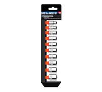 pgroup 10PCS 3/8” Drive Shallow Socket Set, SAE (5/16"-7/8"), 6-Point, Cr-V Steel, Full Polished Chrome Plated Socket With Hanging Bracket, Cover Most Commonly Sizes