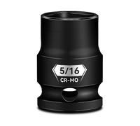 pgroup 3/8-Inch Drive Female Pipe Plug Socket, Impact SAE (5/16 inch), Chamfered 4 Point Square Socket, Cr-Mo Steel