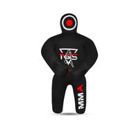 PGS Grappling Dummy Kids BJJ Wrestling Dummy Punching Bag Submission MMA Brazilian Jiu Jitsu Judo Karate Throwing Boxing Dummy Dummies for Practice UNFILLED (Black, 40"(100 CM))