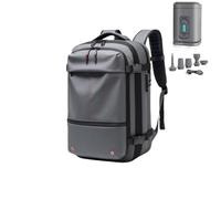 PGSLPH Vacpack Backpack Travel, 60L Expandable Vacuum Compression Bag, Waterproof and Anti-theft, Easy to Carry on Plane (Gray+Pump)