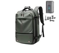 PGSLPH Vacpack Backpack, Vacuum Seal Backpack Travel, 60L Expandable Vacuum Compression Bag, Waterproof and Anti-theft Vacuum Backpack Travel, Easy to Carry on Plane (Green+Pump)