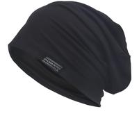 PGTEN Men Fashion Long Slouchy Beanie Hats Oversized Baggy Beanies for Summer Winter, B301h-bk(moisture Wicking), M
