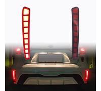 PGTOPONE Red LED Rear Bumper Reflectors Fog Brake Tail Light Sequential Turn Signal Lamps Accessories Kit For 2020 2021 Toyota Corolla L LE SE (Rear Fog Light)