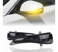 PGTOPONE Smoked Lens 3 in 1 Performance Dynamic Sequential Blink LED Side Mirror Turn Signal Light Strip Assembly White Light Parking Puddle Light Lamp Kit For Infiniti Q50 Q60 Q70 QX30
