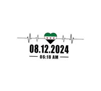 PGVXEM 50x20cm Heart Beat Sticker in Heart Shape 08.12.2024, Vinyl Decal for Car Rear windshield Window Door(Black)
