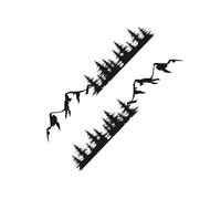 PGVXEM Car Stickers 2 Pack Door Side Stick Forest Decals for RV Off-Road PVC Sunscreen 30cm(Black,Longest side 26cm)
