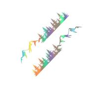 PGVXEM Car Stickers 2 Pack Door Side Stick Forest Decals for RV Off-Road PVC Sunscreen 30cm(Laser,Longest side 39cm)