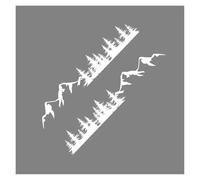 PGVXEM Car Stickers 2 Pack Door Side Stick Forest Decals for RV Off-Road PVC Sunscreen 30cm(WHITE,Longest side 21cm)