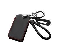 PGVXEM Compatible With EX30 Car Key Case Remote Protection Cover Bag Shell Keychain Ring Holder Fob Accessories Handmade Genuine Leather(Red Key Fob)