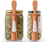 PGYARD 2 Pack Pickle Fork Pickle Grabber Tool-Pickle Picker for the jar, Kitchen Gadgets Pickle Gifts Suitable for Olives Orange, O113