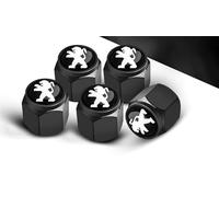 PGYQF 4 PCS Tire Valve Caps for Porsche Cayenne | Typ 9PA | Bj. 2002-2010, Plastic Valve Stem Caps with O Rubber Seal, Dustproof & Leakproof, Durable Black Screw-On Caps