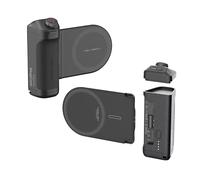 PGYTECH 3 in 1 MagCam Mobile Phone Grip Set, Wireless Charging, Bluetooth Remote, MagSafe Connector, Compatible with iPhone 12-16 and Android 14, Black