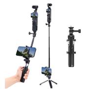 PGYTECH Action Camera Extension Pole Tripod Plus, Selfie Stick | Aluminium 2-in-1 Magnetic Tripod & Pole with Phone Mount for Monitor, Fast Rotation, for Insta360/Osmo Action/Pocket