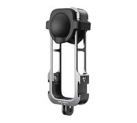 PGYTECH Aluminum Camera Cage for Insta360 X4, Protective Case with Silicone Lens Cover, Rig Housing Frame with 1/4" Threads, Cold Shoe Mount for GoPro and Other Action Camera Accessories