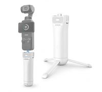 PGYTECH Battery Handle Grip for Dji Osmo Pocket 3/Pocket 4/Pocket 4P, White | Built-in Foldable Tripod, 4800mAh Battery Capacity, Type-C Charging Port, Ergonomic Handheld Grip for Pocket/Xtra Muse