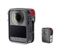 PGYTECH Camera Cage for DJI OSMO 360, Durable Aluminum Protective Case | With Quick Release Knob, Built-in Cold Shoe Mounts, 1/4" Thread Hole, Silicone Lens Cover Action Camera Housing Frame