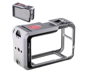 PGYTECH Camera Cage for DJI OSMO Action 5 Pro Aluminum Alloy Housing Vlogging Case Protective Frame with Magnetic Quick Release Connector, 1/4" Thread Hole, Cold Shoe for Light/Microphone Accessories