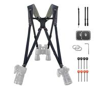 PGYTECH Camera Strap Master Leather Dual Shoulder Harness for 3 Cameras - Black
