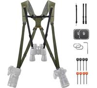 PGYTECH Camera Strap Master Leather Dual Shoulder Harness for 3 Cameras - Green