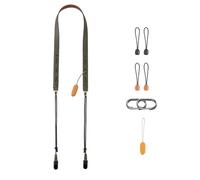 PGYTECH Camera Strap Slim Adjustable Quick Release Leather Shoulder Strap 820-1360mm Lightweight Retro Neck Strap for Mirrorless/Compact/Instax/Digital Cameras, Vintage Style, Olive Green