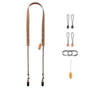 PGYTECH Camera Strap Slim Adjustable Quick Release Leather Shoulder Strap 820-1360mm Lightweight Retro Neck Strap for Mirrorless/Compact/Instax/Digital Cameras, Vintage Style, Caramel Brown