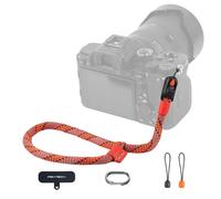 PGYTECH Camera Wrist Strap Slim for Photographers Adjustable Quick Release Compatible with Compact Mirrorless Instant Cameras, Smartphones Camera Hand Strap for Sony/Nikon/Canon (Outdoor Blaze Red)