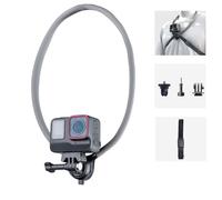 PGYTECH CapLock™ Action Camera Neck Mount Max Extended Edition, POV Hand Free Vlog Necklace Lanyard Holder with Adjustable Chest Strap for DJI OSMO Action, for Gopro Hero, for Insta360