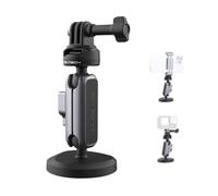 PGYTECH CapLock Magnetic Action Camera Mount Compatible with DJI OSMO 360/Action 5 Pro/Pocket, for Gopro 13/12/11/10, for Insta360 X5 Double Ball Head Mechanism with 1/4"-20 Standard Thread Adapter