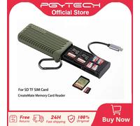 PGYTECH CreateMate High-Speed Memory Card Reader USB 3.1 Type-C Adapter SD/TF Dual-Slot Data Transfer Memory Card Reader Tool Green 3 pieces