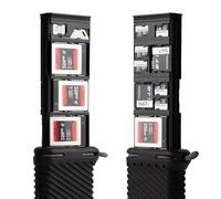 PGYTECH CreateMate Memory Card Case, 18 Customizable Card Slots Organizer for SD/CF/XQD/SIM, IP54 Water/Dust Resistant, Aluminum Alloy+Silicone Case with Carabiner for Photographers