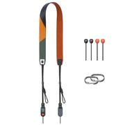 PGYTECH Genuine Leather Camera Strap Air, Quick Release Neck Shoulder Strap for DSLR & Mirrorless Cameras, 80-136cm Vintage Retro Universal Camera Slings, Max Load 40kg, Multicolor Green & Brown