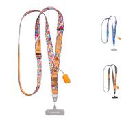 PGYTECH LinkGo Phone Photography Strap, Adjustable Crossbody Nylon Strap with Quick Mount Bead, Lens Cleaning Cloth, for iPhone, Android and Most Smartphones, Webbing Style, Modern Art