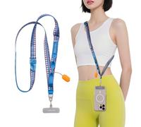 PGYTECH LinkGo Phone Photography Strap, Adjustable Crossbody Nylon Strap with Quick Mount Bead, Lens Cleaning Cloth, for iPhone, Android and Most Smartphones, Webbing Style, Bohemian