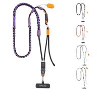 PGYTECH LinkGo Phone Photography Strap, Adjustable Crossbody Strap with Quick Mount Bead, Lens Cleaning Cloth, for iPhone, Android and Most Smartphones, GearUp Braided Style, Aurora Purple