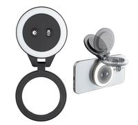 PGYTECH MagGlow Phone Fill Light, MagSafe Selfie, Portable LED Magnetic Ring Light with Cool/Soft/Warm for Selfies/Photography/Video, Black