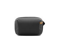 PGYTECH Mini Tech Organizer, Travel Compact Electronics Cable Case, Black | Compact Sail Design, Water Resistant Fabric, Hidden AirTag Pocket, Elastic Loops Organizer for Cable/Power Bank/Battery