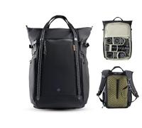 PGYTECH OneGo Roamer Camera Backpack 18L as a Casual Tote Backpack, Black | Water-Resistant Backpack for DSLR/Mirrorless, DJI Mavic, 15" MacBook Air, Tripod Holder, for Commuting and Street Photography